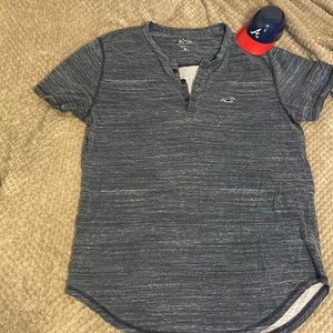 Hollister blue acid wash shirt